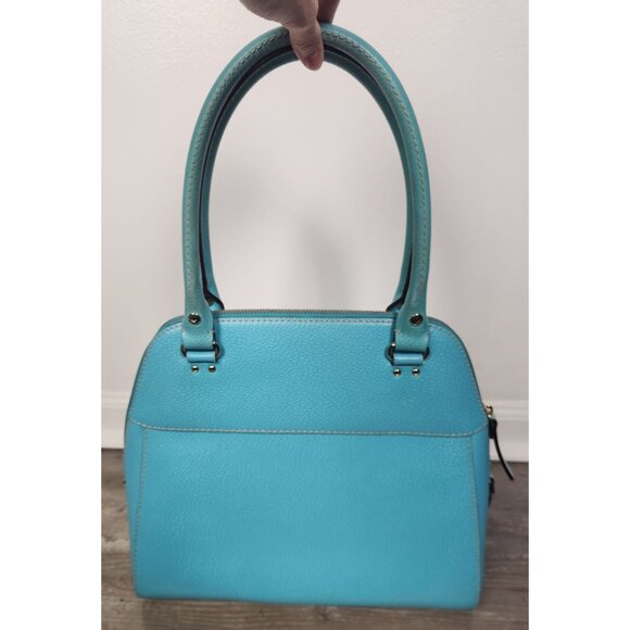 Kate Spade Maeda Wellesley Windsor Rolled Top Handle Satchel In Turquoise - Picture 2 of 9